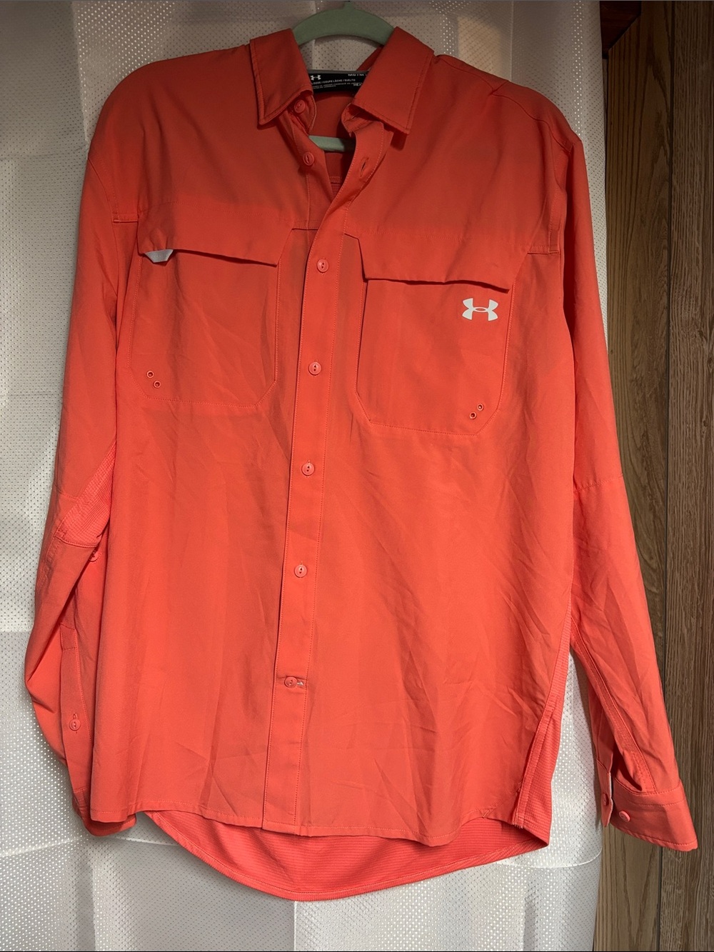 Under Armour Men's Button-Up Performance Shirt - Coral